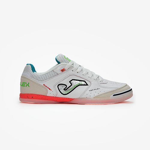 Chuteira de Futsal Joma Top Flex  - Branco e Vermelho