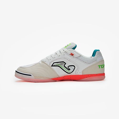 Chuteira de Futsal Joma Top Flex  - Branco e Vermelho