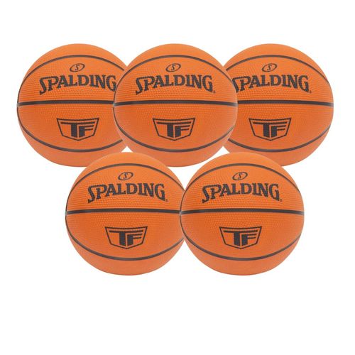 KIT 5 Mini Bolas de Basquete Spalding TF - Tamanho:1