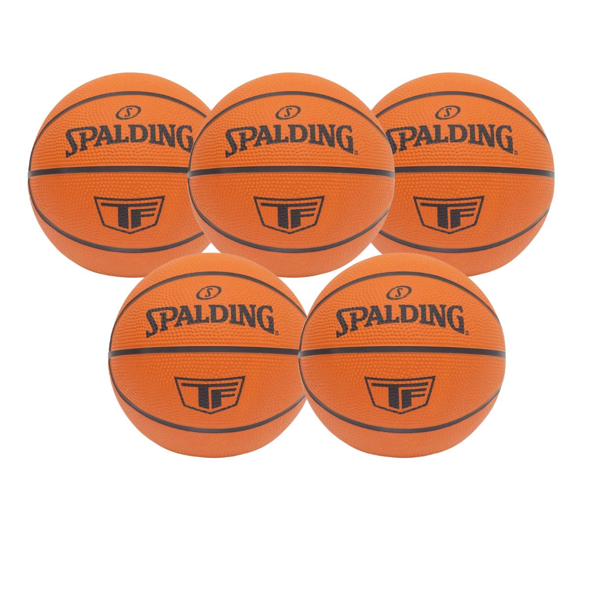 KIT 5 Mini Bolas de Basquete Spalding TF - Tamanho:1-0