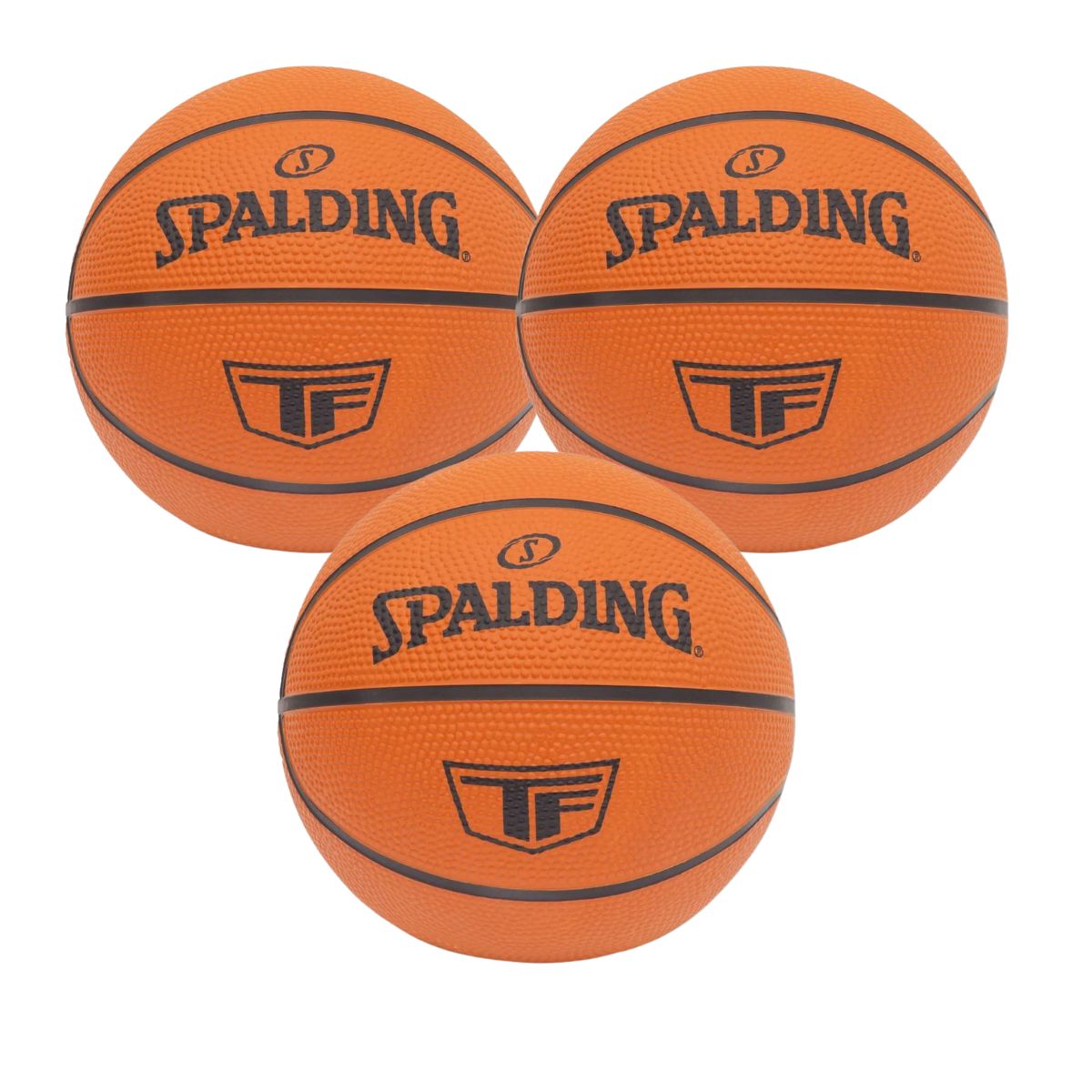 KIT 3 Mini Bolas de Basquete Spalding TF - Tamanho 1-0