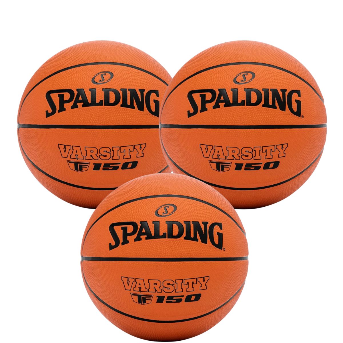 KIT 3 Bolas De Basquete Spalding Varsity Tf-150 - Tamanho:6-0