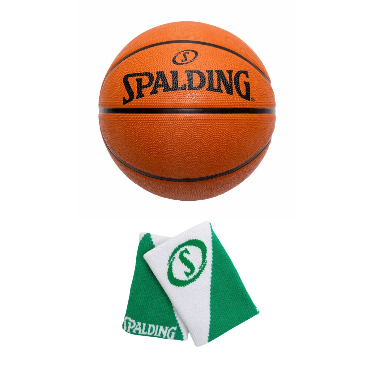 KIT Bola De Basquete Spalding Streetball + Brinde Munhequeira Verde-0