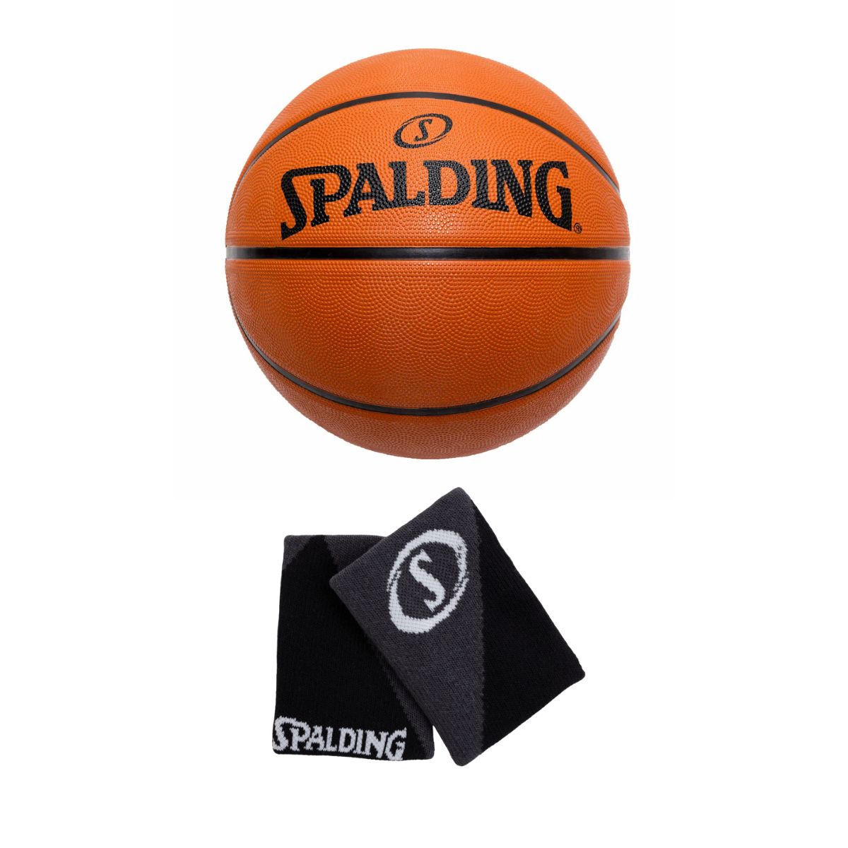 KIT Bola De Basquete Spalding Streetball + Brinde Munhequeira Preta-0
