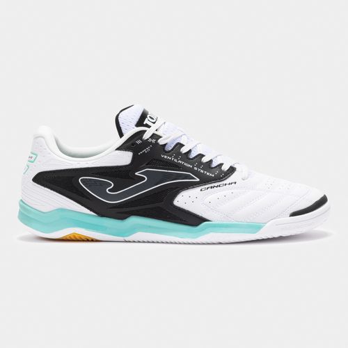 Chuteira de Futsal Joma Cancha - Branco e Preto