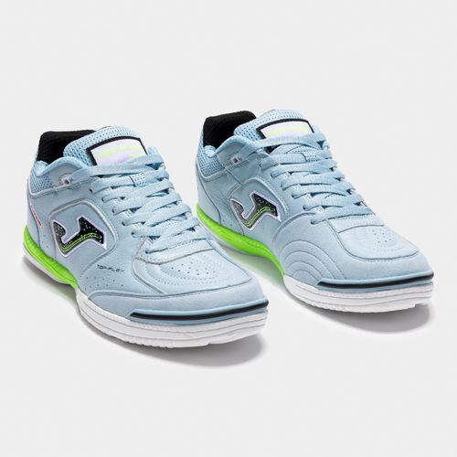 Chuteira de Futsal Joma Top Flex - Azul Turquesa e Verde