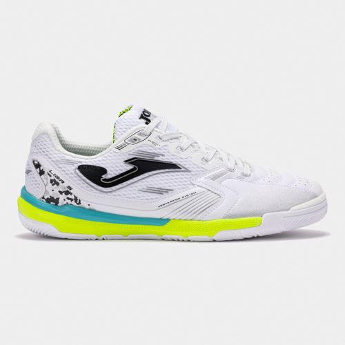 Chuteira de Futsal Joma Liga 5 - Branco/Verde/Amarelo