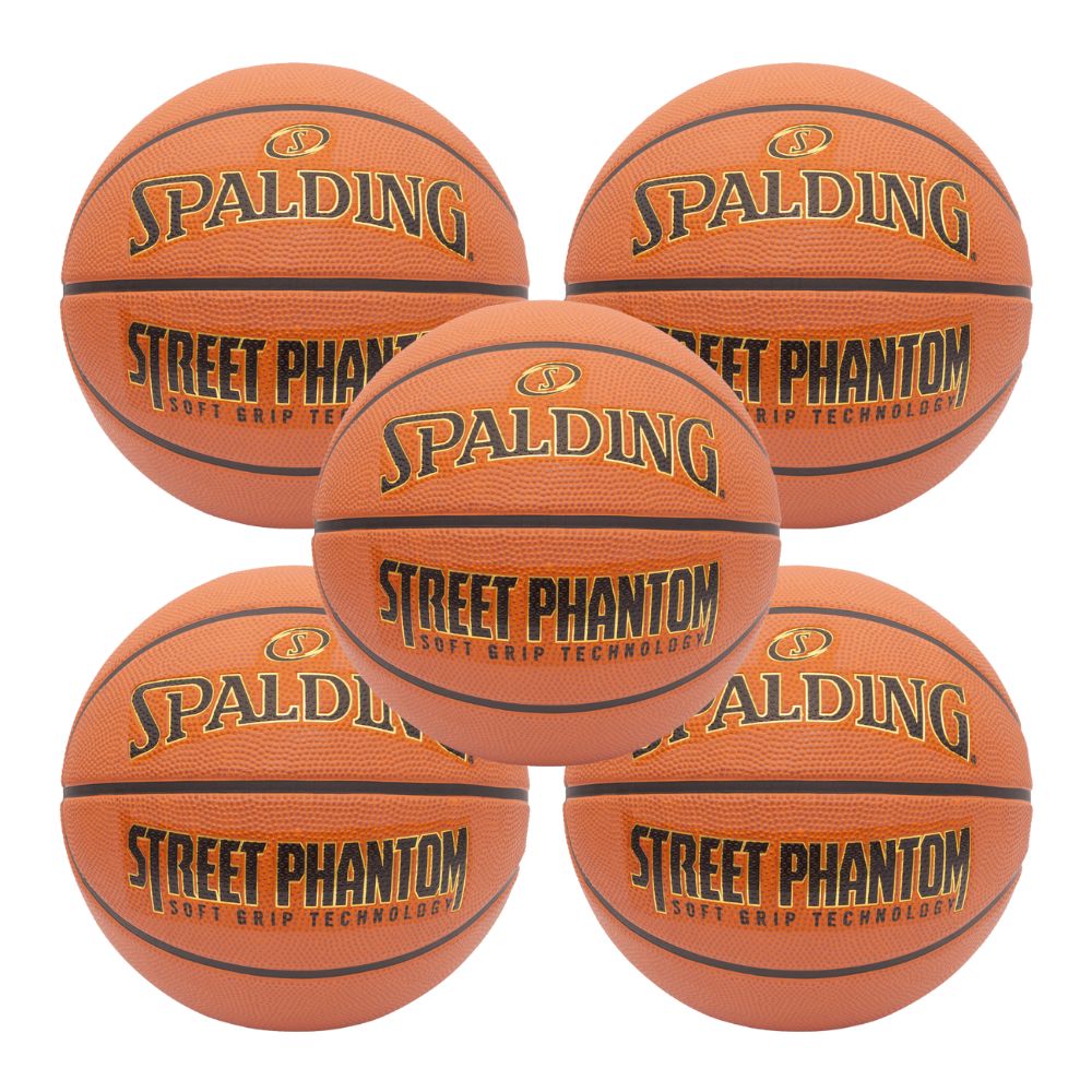 KIT 5 Bola de Basquete Spalding Street Phantom - Tamanho:07-0