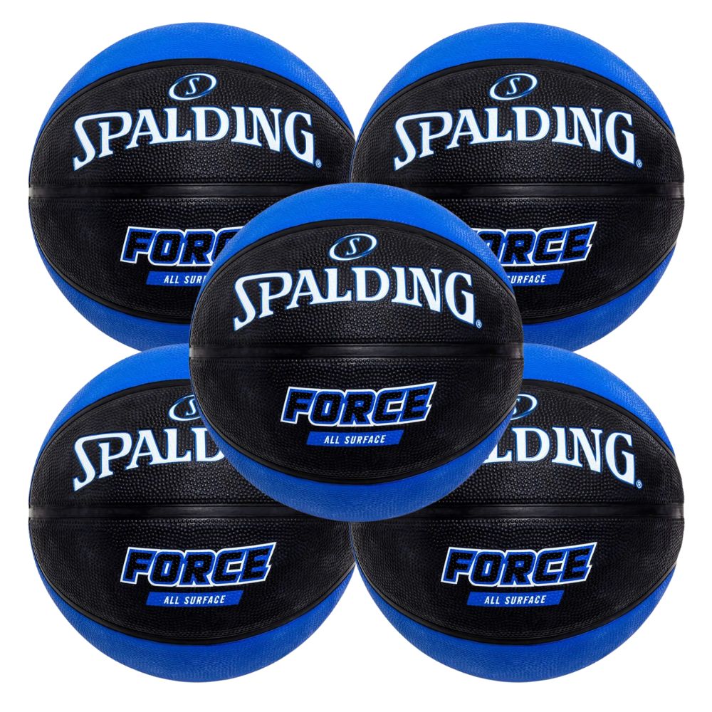 KIT 5 Bola de Basquete Spalding Force - Tamanho 07-0