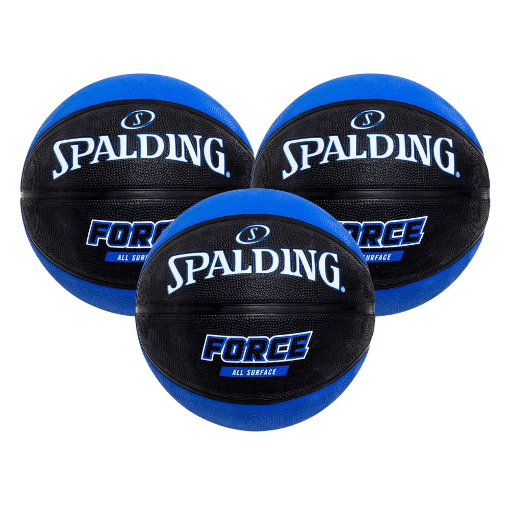 KIT 3 Bola de Basquete Spalding Force - Tamanho 07-0