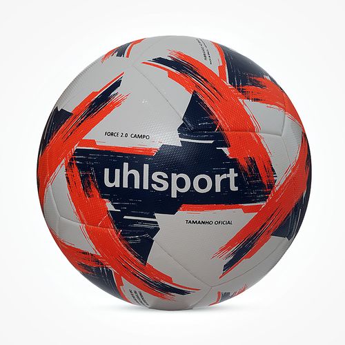 Bola de Futebol Campo uhlsport Force 2.0 - Branco/Azul/Laranja