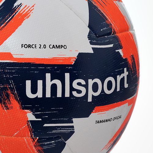 Bola de Futebol Campo uhlsport Force 2.0 - Branco/Azul/Laranja