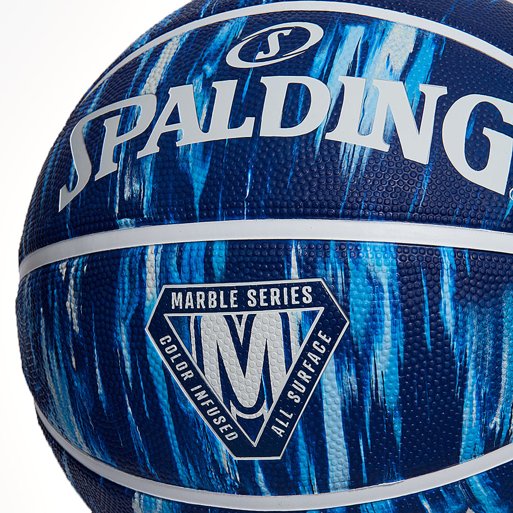 Bola De Basquete Spalding Marble - Azul Marinho-1