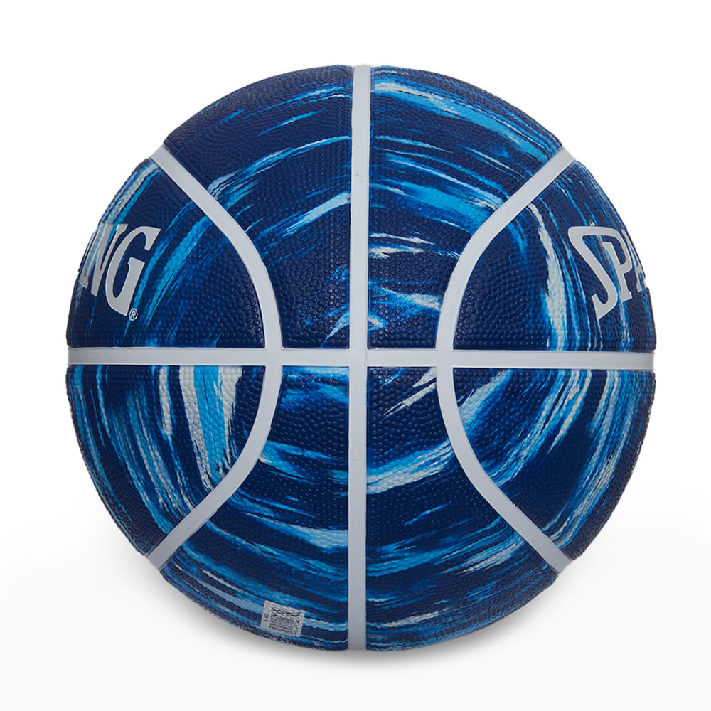 Bola De Basquete Spalding Marble - Azul Marinho-2