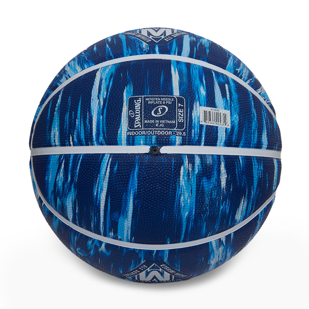 Bola De Basquete Spalding Marble - Azul Marinho-4