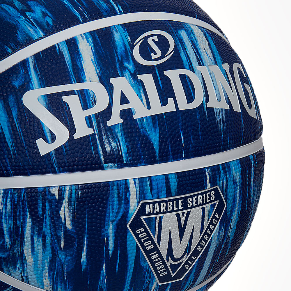 Bola De Basquete Spalding Marble - Azul Marinho-5