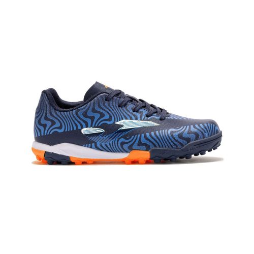 Chuteira de Society Joma Evolution Infantil - Azul e Laranja