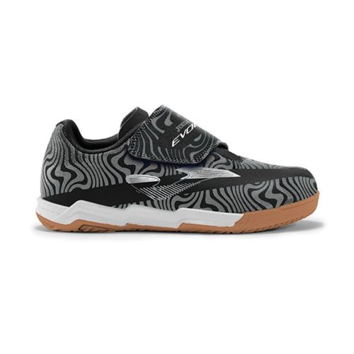 Chuteira de Futsal Joma Evolution Velcro Infantil - Preto e Branco