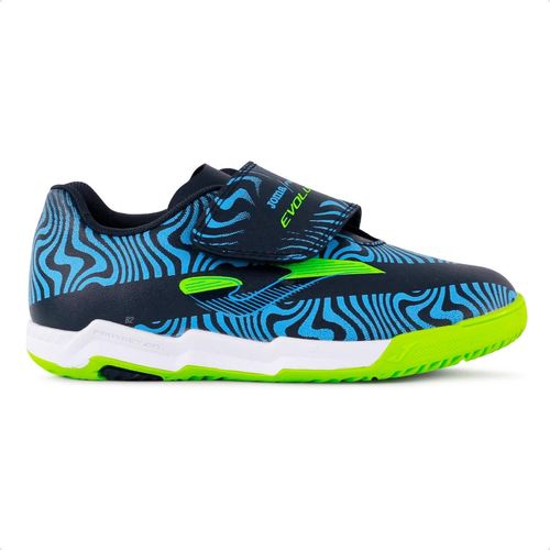 Chuteira de Futsal Joma Evolution Velcro Infantil - Azul e Verde