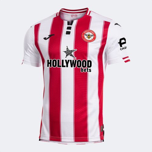 Camisa Joma Brentford I 25/26 - Branco e Vermelho