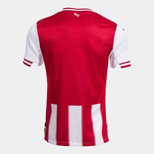 Camisa Joma Brentford I Infantil 25/26 - Branco e Vermelho