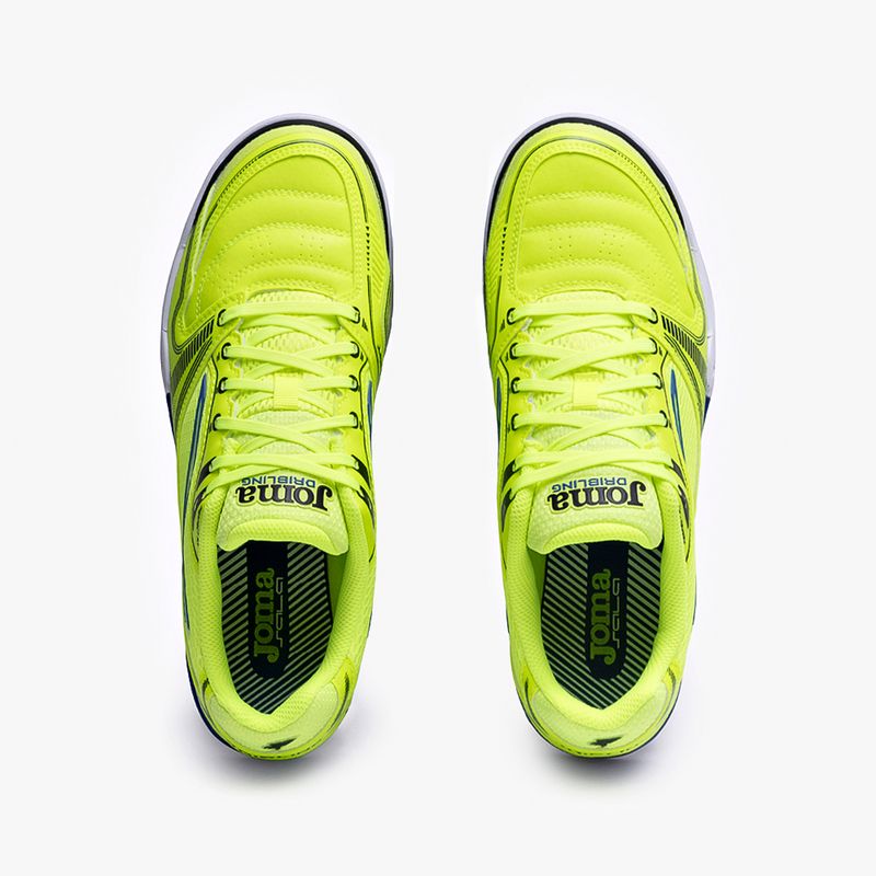 Chuteira-de-Futsal-Joma-Dribling-Preto-Verde-e-Azul-Royal-5