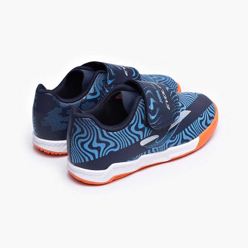Chuteira-de-Futsal-Joma-Evolution-Velcro-Infantil-Azul-e-Laranja-4