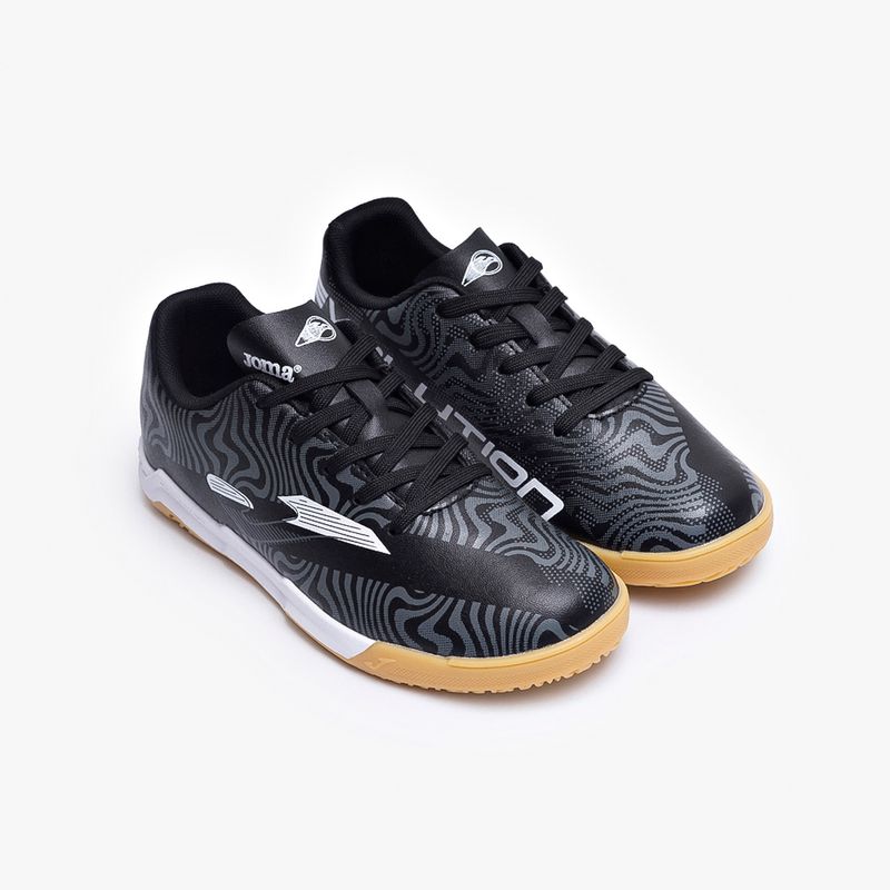 Chuteira-de-Futsal-Joma-Evolution-Infantil-Preto-e-Branco-3