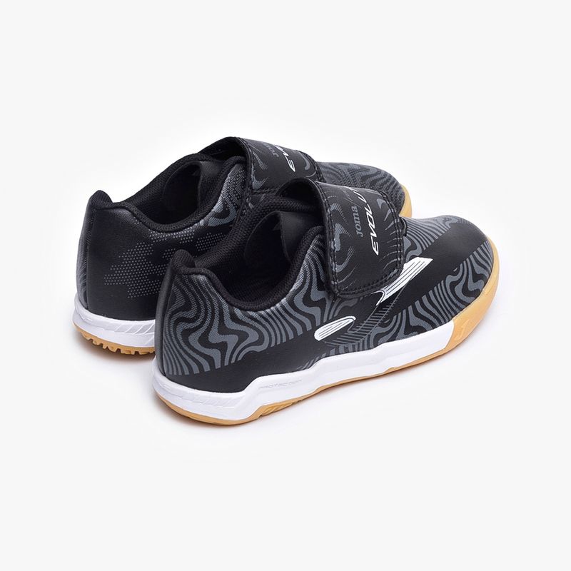 Chuteira-de-Futsal-Joma-Evolution-Velcro-Infantil-Preto-e-Branco-4