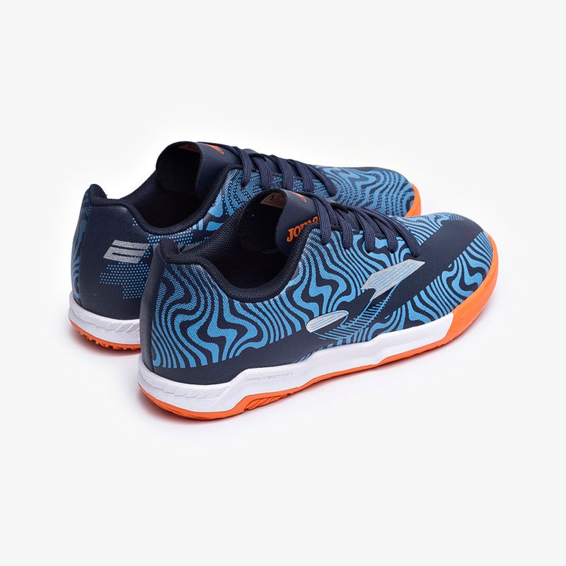 Chuteira-de-Futsal-Joma-Evolution-Azul-e-Laranja-4