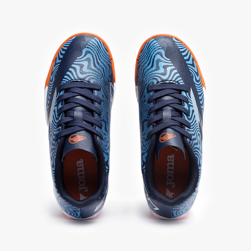 Chuteira-de-Futsal-Joma-Evolution-Azul-e-Laranja-5