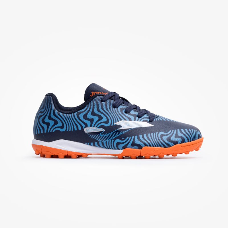 Chuteira-de-Society-Joma-Evolution-Azul-e-Laranja-1