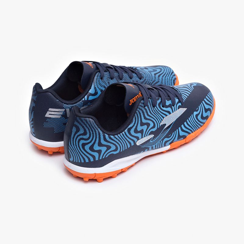 Chuteira-de-Society-Joma-Evolution-Azul-e-Laranja-4