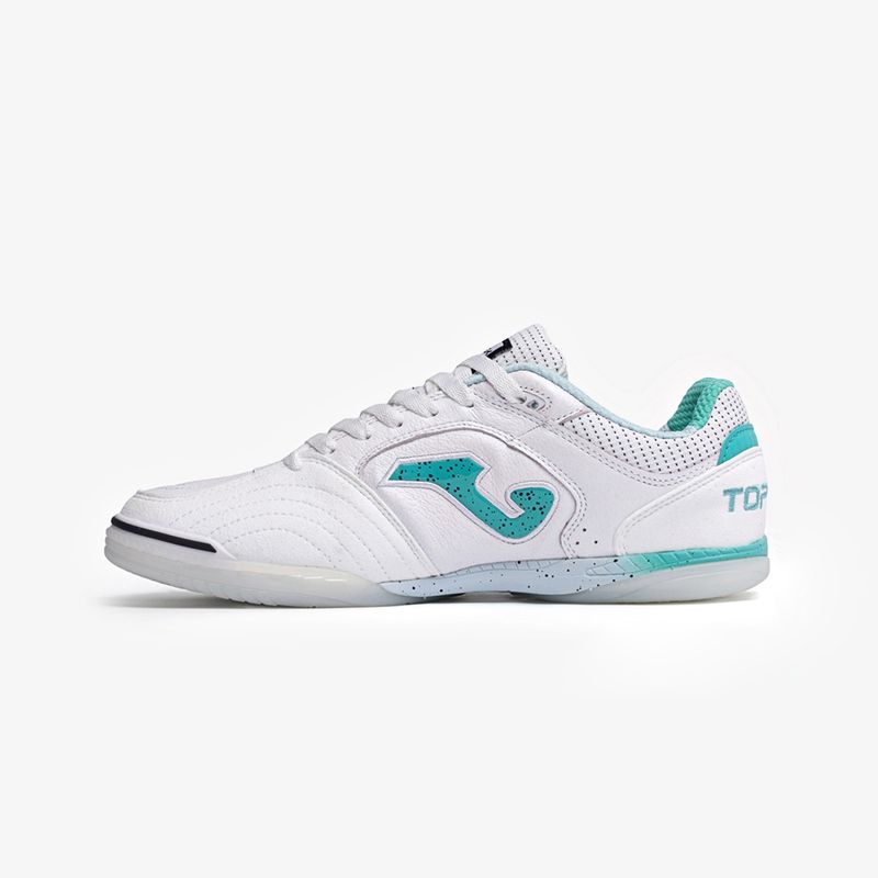 Chuteira de Futsal Joma Top Flex - Branco/Azul