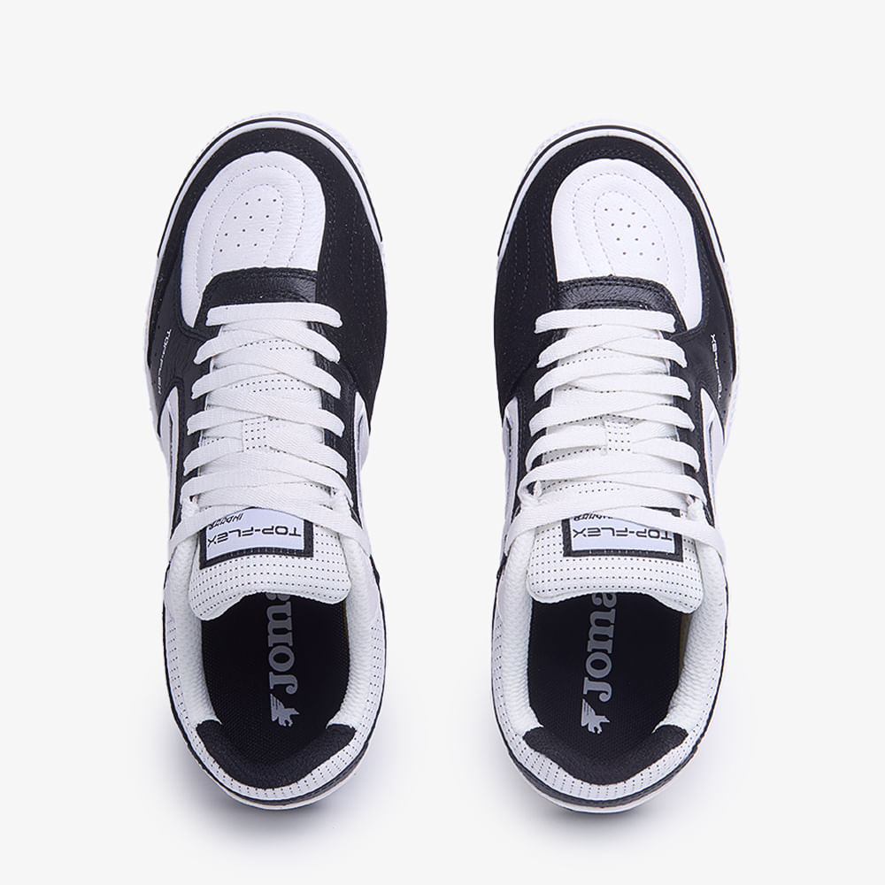 Chuteira de Futsal Joma Top Flex Masculina Branco e Preto-4