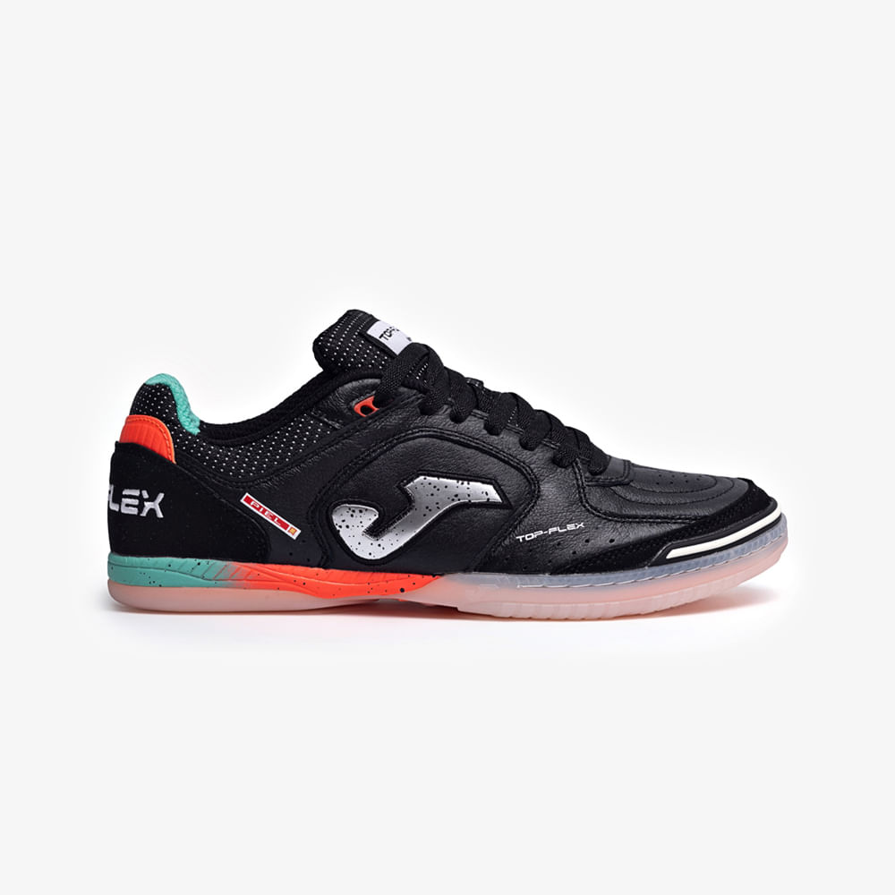 Chuteira de Futsal Joma Top Flex Masculina Preto e Coral-0
