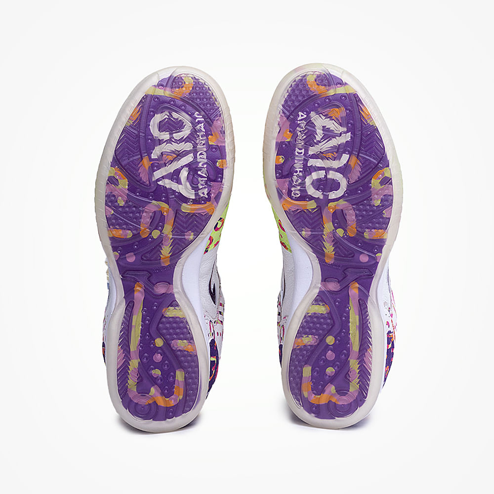Chuteira de Futsal Joma Top Flex Amandinha Feminina Branco e Roxo-6