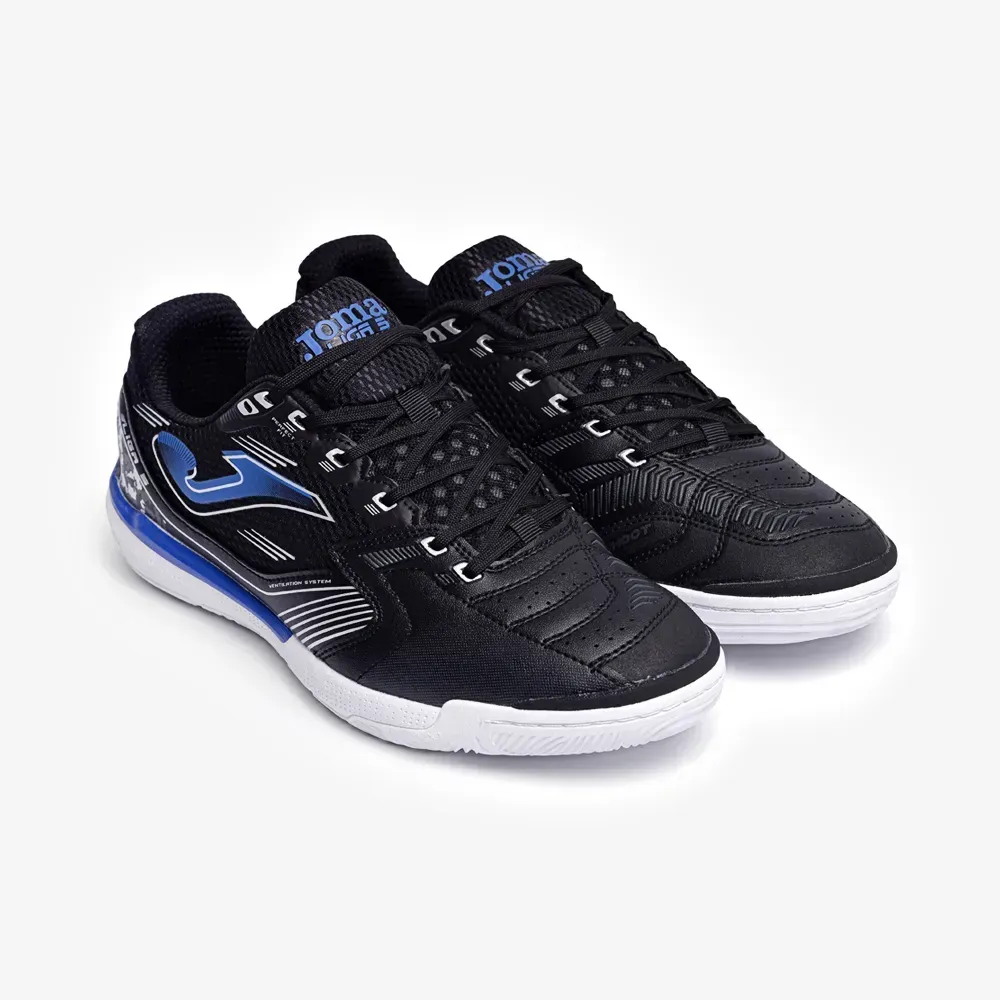 Chuteira de Futsal Joma Liga 5 Masculina Preto e Azul-2
