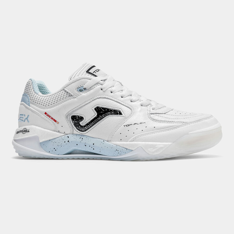 Chuteira de Futsal Joma Top Flex Plus Masculina Branco e Azul-0