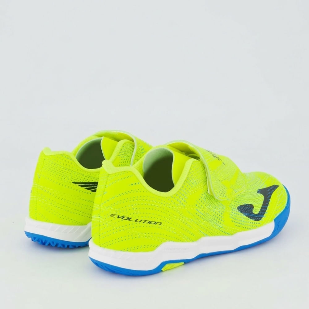 Chuteira de Futsal Joma Evolution Infantil Velcro Amarelo e Preto-2