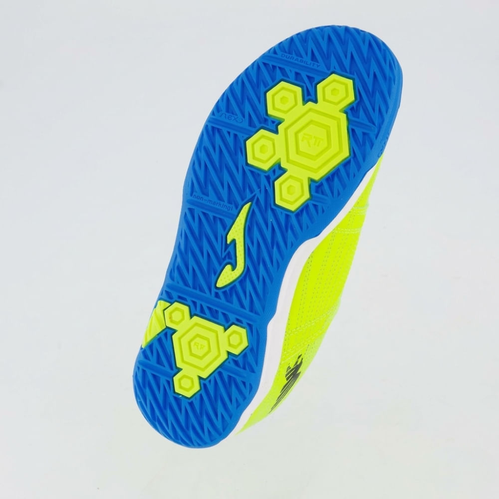 Chuteira de Futsal Joma Evolution Infantil Velcro Amarelo e Preto-4