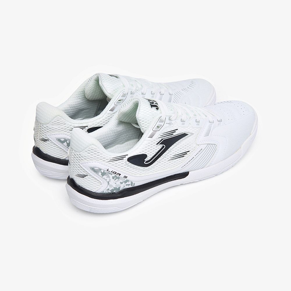Chuteira de Futsal Joma Liga 5 Masculina Branco e Preto-3