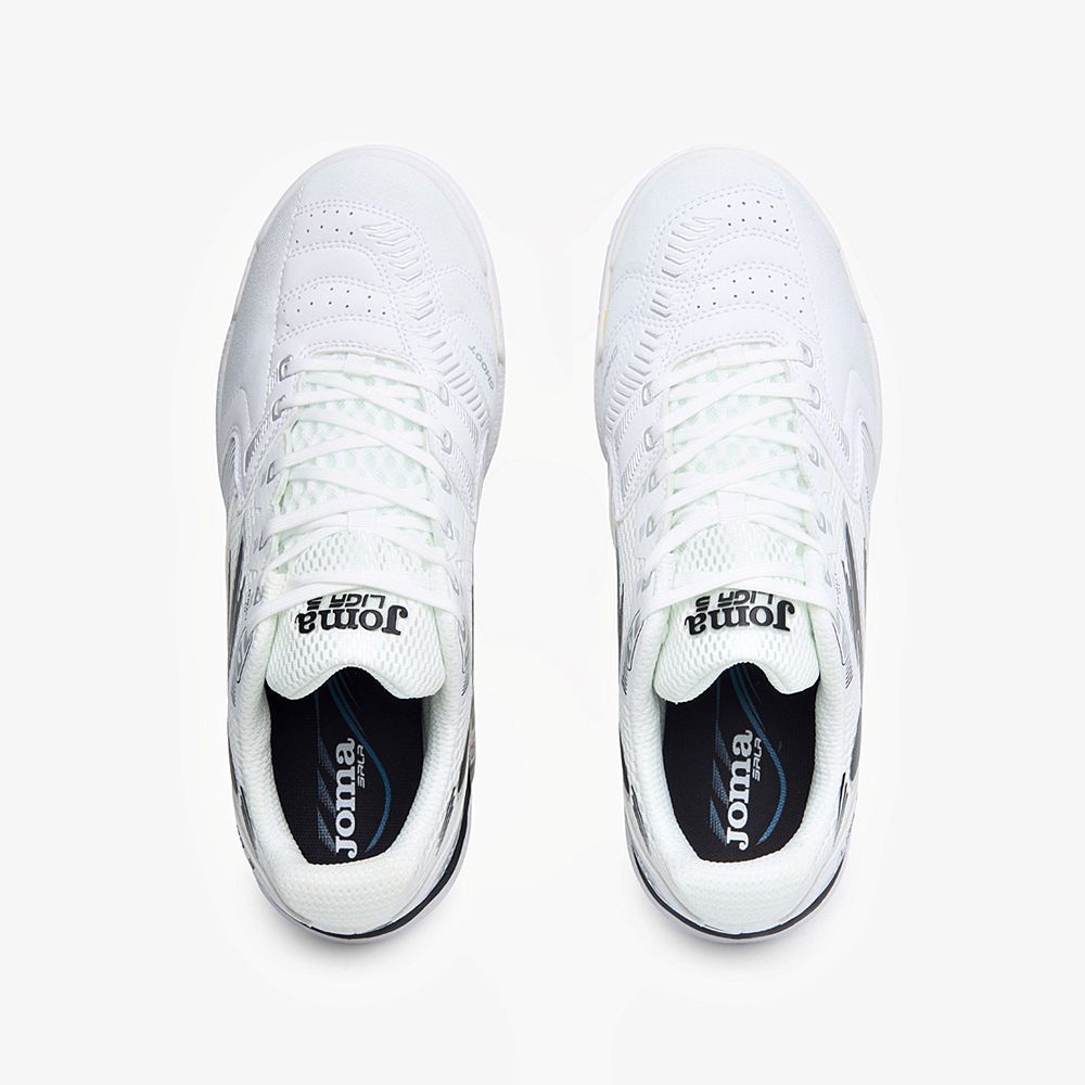 Chuteira de Futsal Joma Liga 5 Masculina Branco e Preto-4