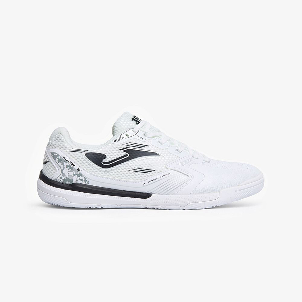 Chuteira de Futsal Joma Liga 5 Masculina Branco e Preto-0