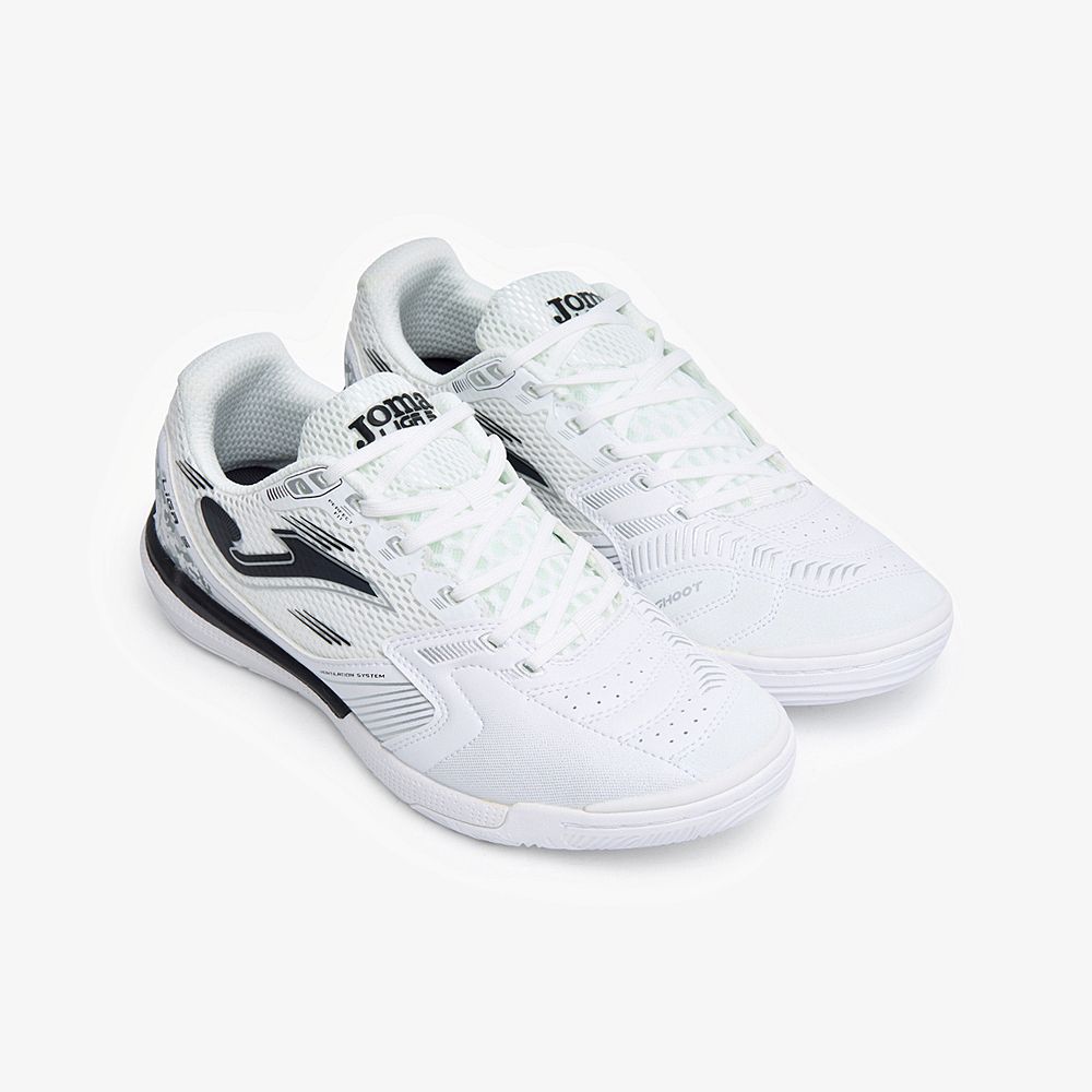 Chuteira de Futsal Joma Liga 5 Masculina Branco e Preto-2