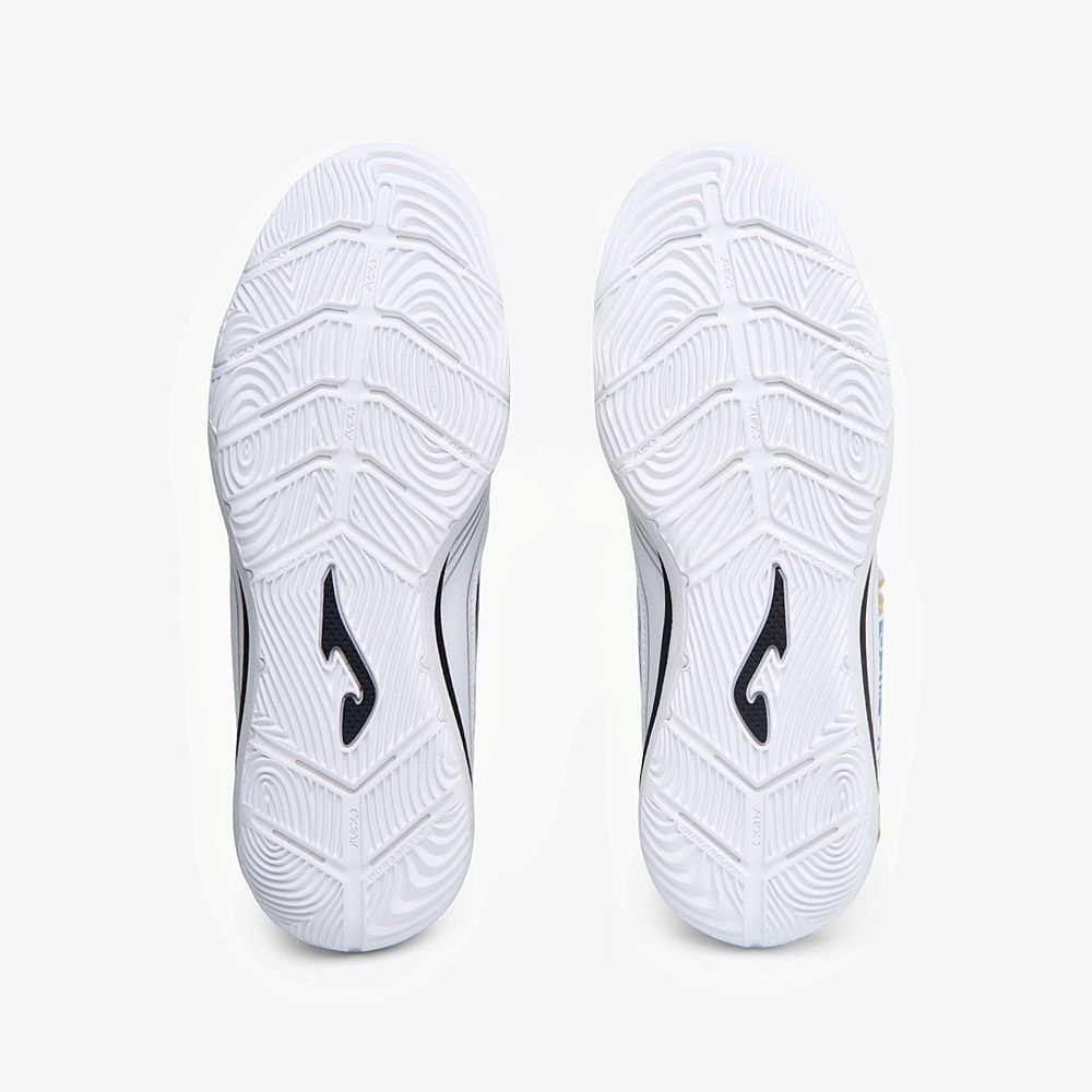 Chuteira de Futsal Joma Liga 5 Masculina Branco e Preto-5