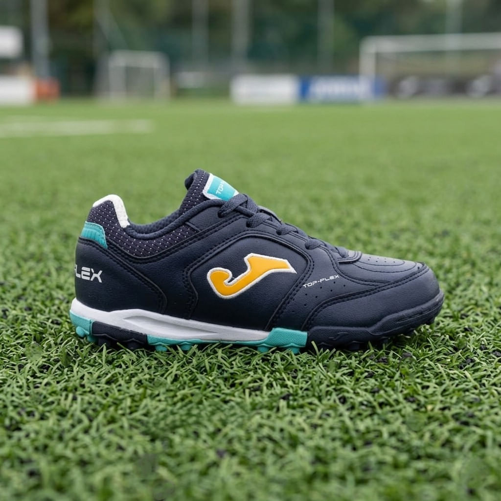 Chuteira de Society Joma Top Flex Infantil Azul Marinho-1