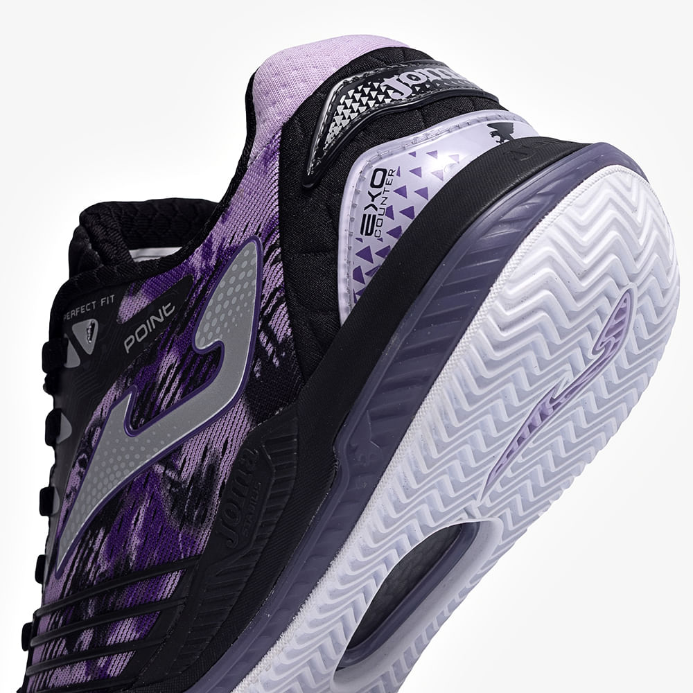 Tênis Joma Point (Saibro) Feminino Preto e Roxo-6
