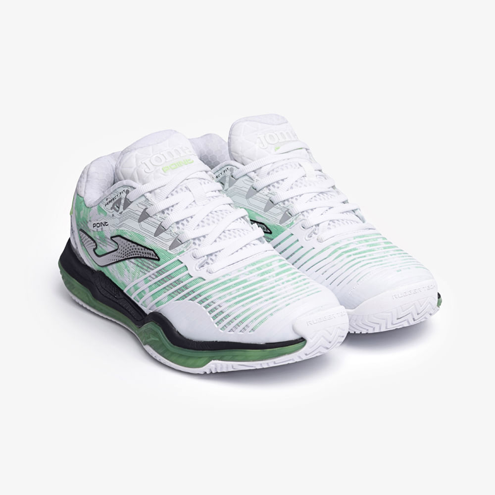 Tênis Joma Point (Quadra Rápida) Branco e Verde-2