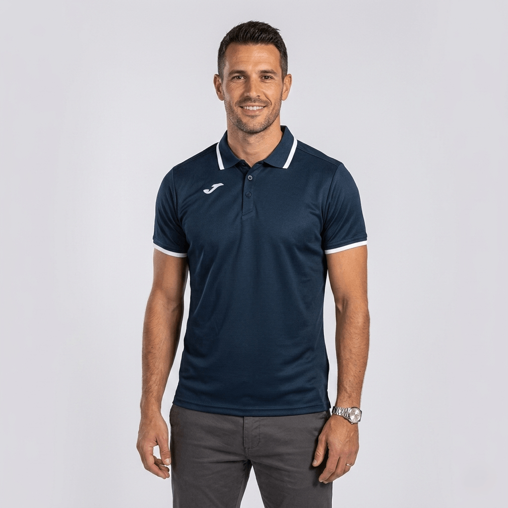 Polo Joma Combi Masculino Azul Marinho-0